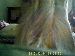 Латинская зрелая блондинка перед скрытой камерой отдалась после минета